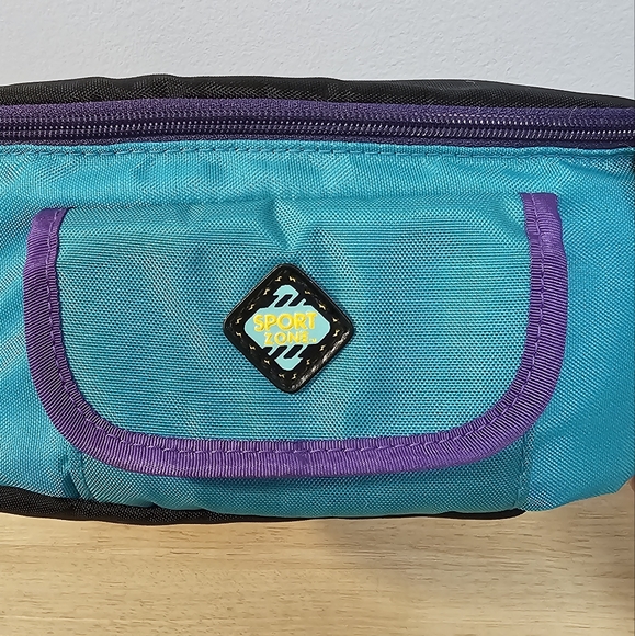 Vintage 90's Sports Zone Teal Fanny Pack - Picture 3 of 12